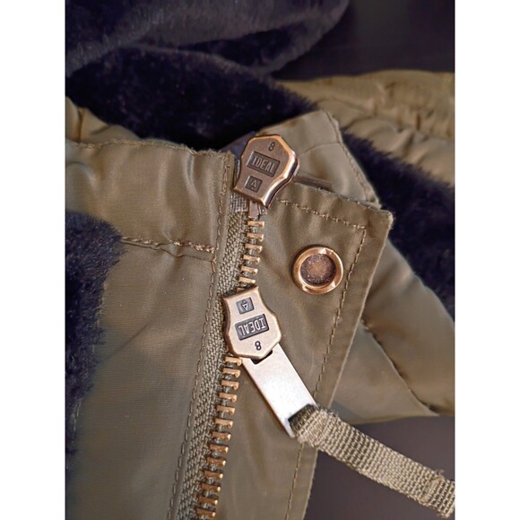 Gap Winter Jacket Hood Zip Moss Green Women's S Velour Lined Pockets Knee Length - Picture 14 of 16